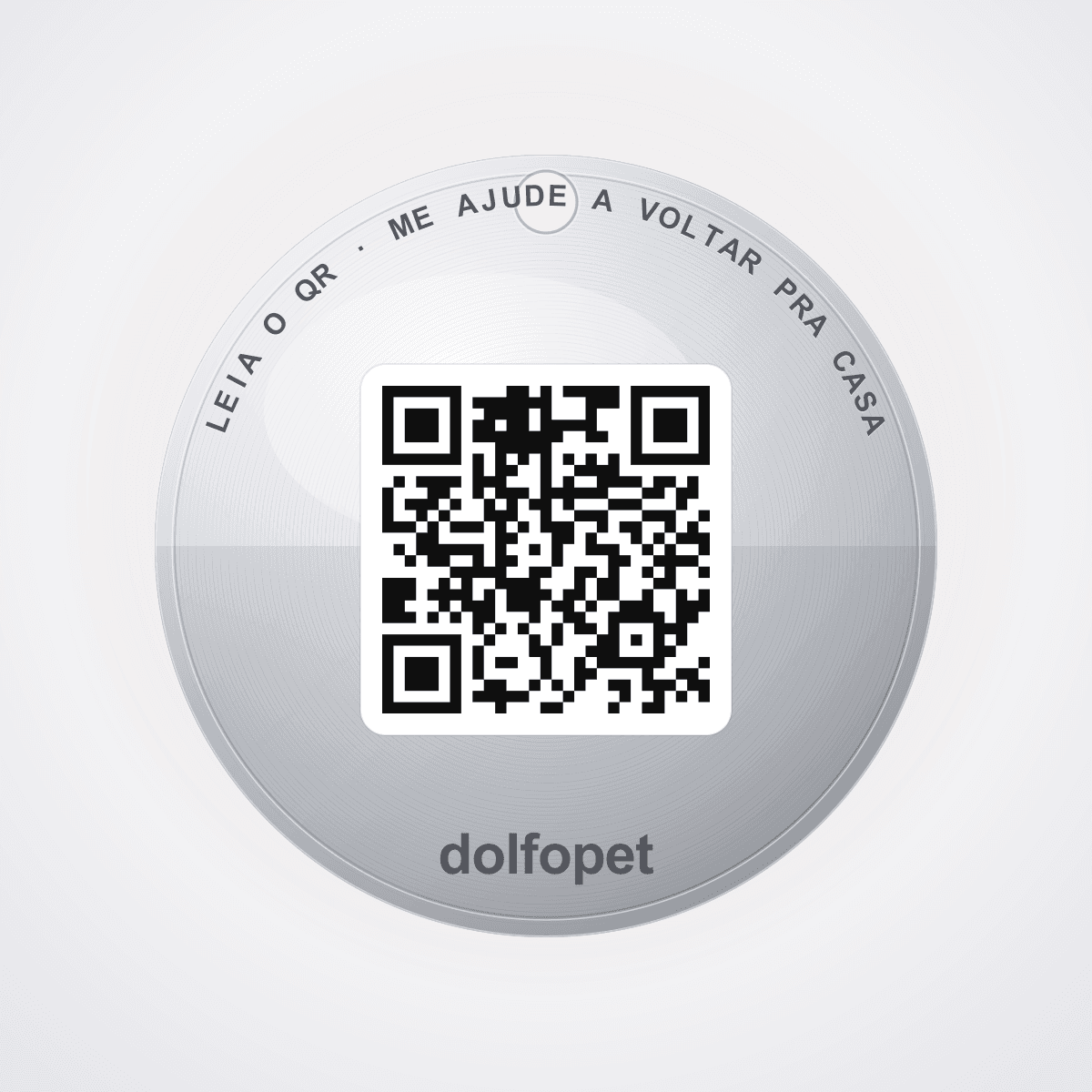 Plaqueta DolfoPet ID do Rodolfo